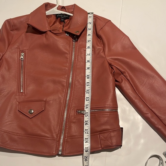 Love Tree Juniors Faux Leather Bomber Jacket Small - Picture 8 of 8